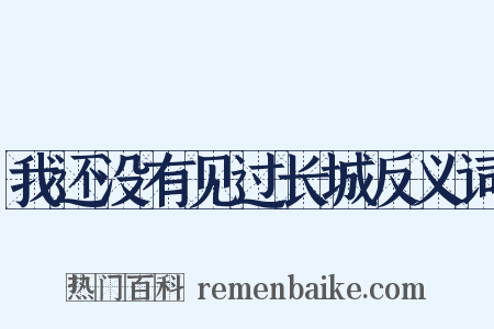 我还没有见过长城反义词是什么意思的图片